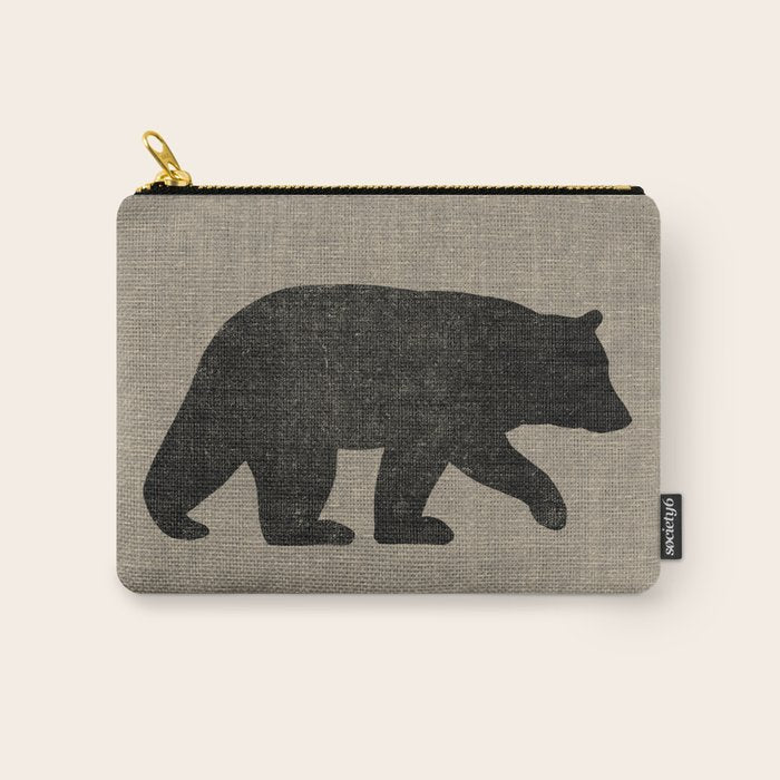 Black Bear Silhouette Carry All Pouch Gallery Image 1