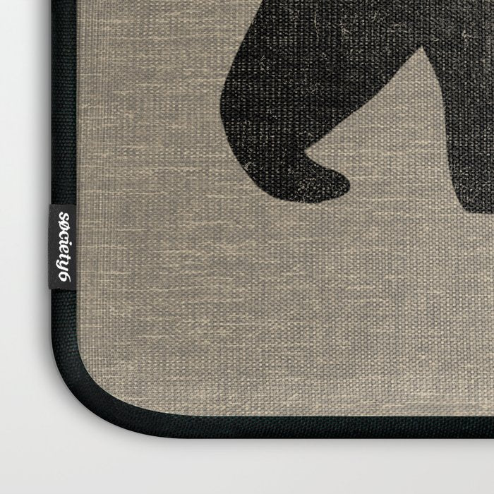 Black Bear Silhouette Laptop Sleeve Gallery Image 3