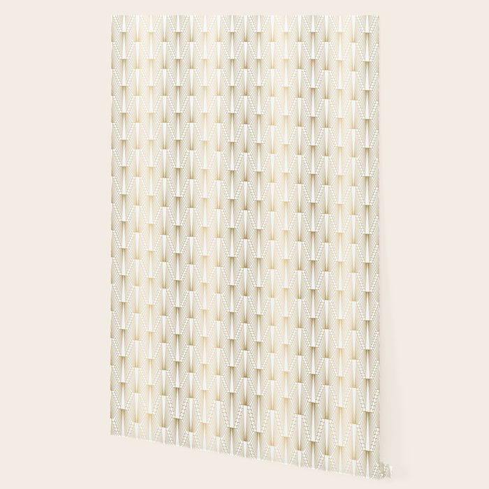 Gold and white geometric Art Deco pattern Wallpaper Gallery Image 2