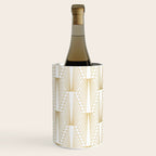 Gold and white geometric Art Deco pattern Wine Chiller Gallery Image 2