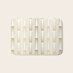 Gold and white geometric Art Deco pattern Bath Mat Gallery Image 1