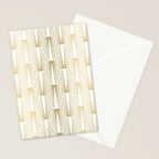 Gold and white geometric Art Deco pattern Stationery Card Gallery Image 2