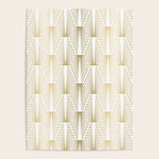 Gold and white geometric Art Deco pattern Poster Gallery Image 4