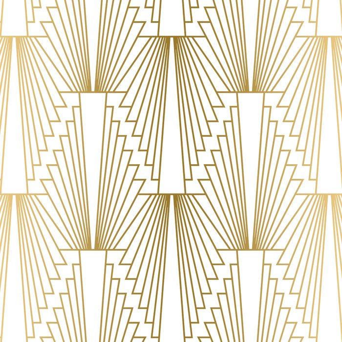 Gold and white geometric Art Deco pattern Coffee Mug Gallery Image 2