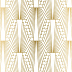Gold and white geometric Art Deco pattern Coffee Mug Gallery Image 2