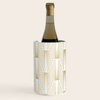 Gold and white geometric Art Deco pattern Wine Chiller Gallery Image 3