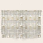 Gold and white geometric Art Deco pattern Wall Hanging Gallery Image 1