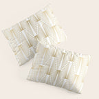 Gold and white geometric Art Deco pattern Pillow Sham Gallery Image 3