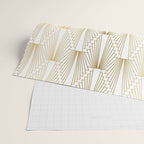 Gold and white geometric Art Deco pattern Wrapping Paper Gallery Image 2