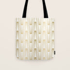 Gold and white geometric Art Deco pattern Tote Bag Gallery Image 1