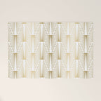 Gold and white geometric Art Deco pattern Welcome Mat Gallery Image 1