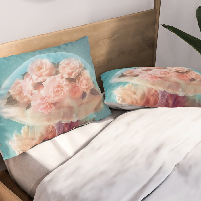 Floral Jellyfish Pillow Sham Gallery Image 2
