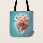 Floral Jellyfish Tote Bag Gallery Image 1