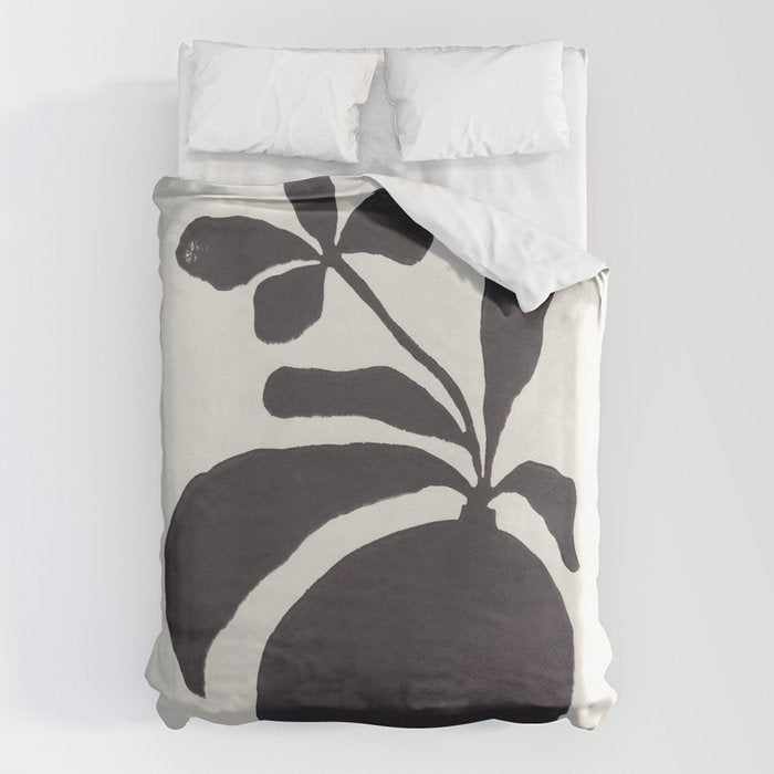 Linocut Silhouette #3 Duvet Cover Gallery Image 6