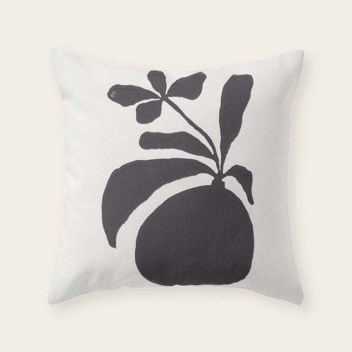Linocut Silhouette #3 Throw Pillow Gallery Image 6