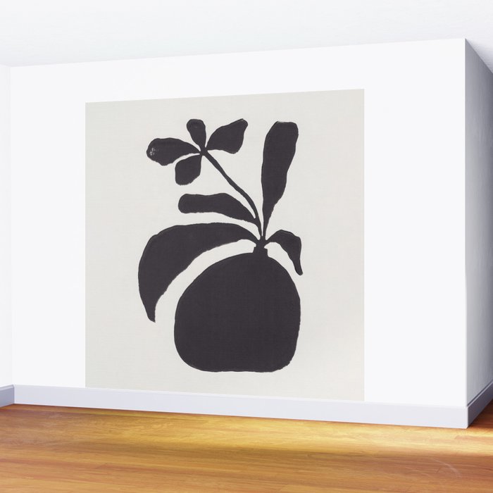 Linocut Silhouette #3 Wall Mural Gallery Image 2