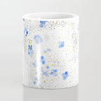 blue abstract hydrangea pattern Coffee Mug Gallery Image 4