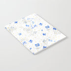 blue abstract hydrangea pattern Notebook Gallery Image 2