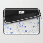 blue abstract hydrangea pattern Laptop Sleeve Gallery Image 2