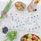 blue abstract hydrangea pattern Cutting Board Gallery Image 2