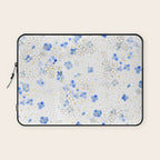 blue abstract hydrangea pattern Laptop Sleeve Gallery Image 1