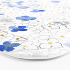 blue abstract hydrangea pattern Bath Mat Gallery Image 3