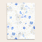 blue abstract hydrangea pattern Notebook Gallery Image 4