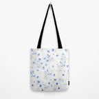 blue abstract hydrangea pattern Tote Bag Gallery Image 2