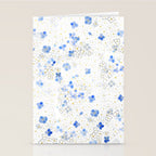 blue abstract hydrangea pattern Stationery Card Gallery Image 2