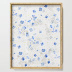 blue abstract hydrangea pattern Serving Tray Gallery Image 1