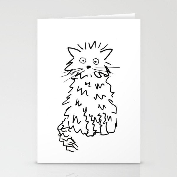 Fluffy cat Stationery Card Gallery Image 2