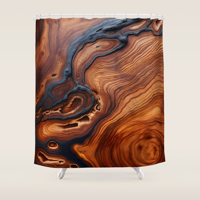 Ethereal Wooden Shower Curtain Gallery Image 1