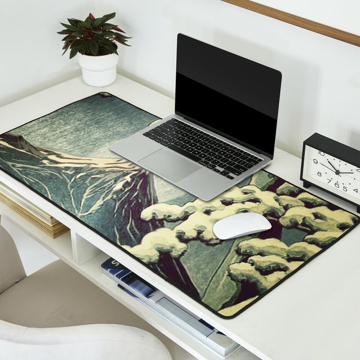 5 Lakes at Moonlight Desk Mat Gallery Image 2
