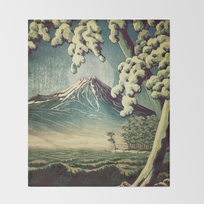 5 Lakes at Moonlight Throw Blanket Gallery Image 2
