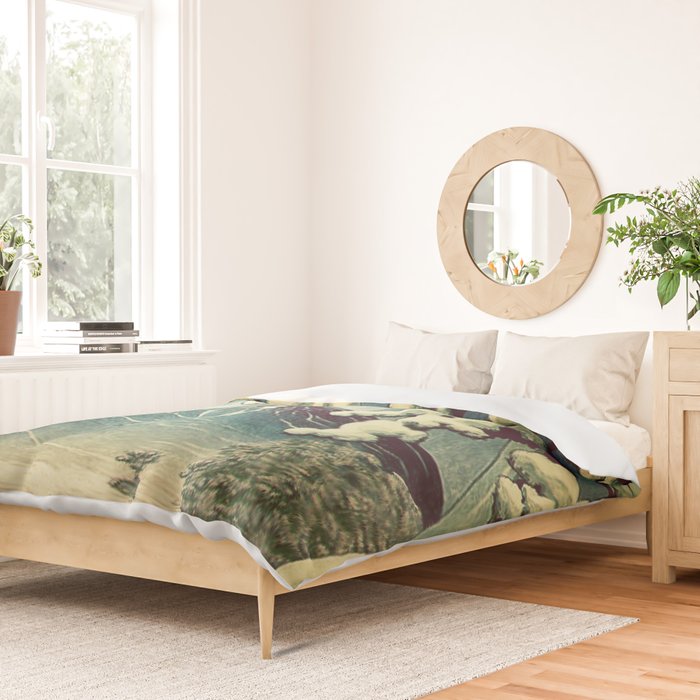 5 Lakes at Moonlight Duvet Cover Gallery Image 2