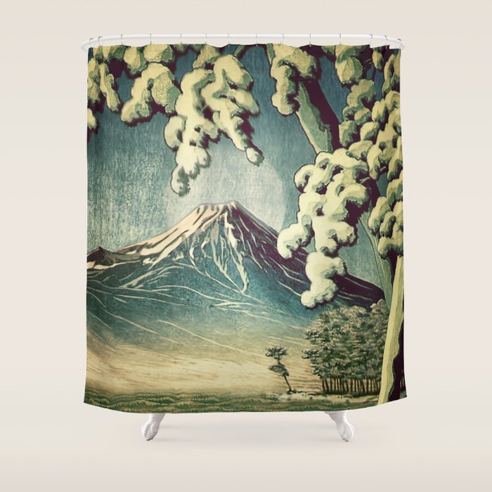 5 Lakes at Moonlight Shower Curtain Gallery Image 1