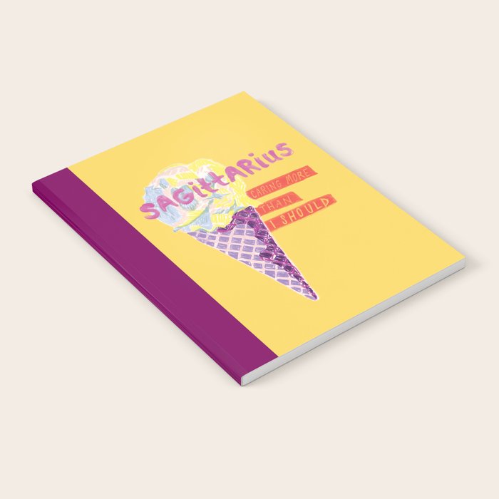 Sagittarius Cares in Sunshine Yellow | Zodiac Series  Notebook Gallery Image 1