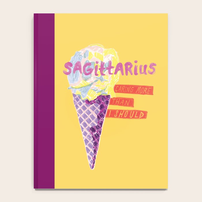 Sagittarius Cares in Sunshine Yellow | Zodiac Series  Notebook Gallery Image 4