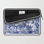 Chinoiserie Blue Landscape Laptop Sleeve Gallery Image 2