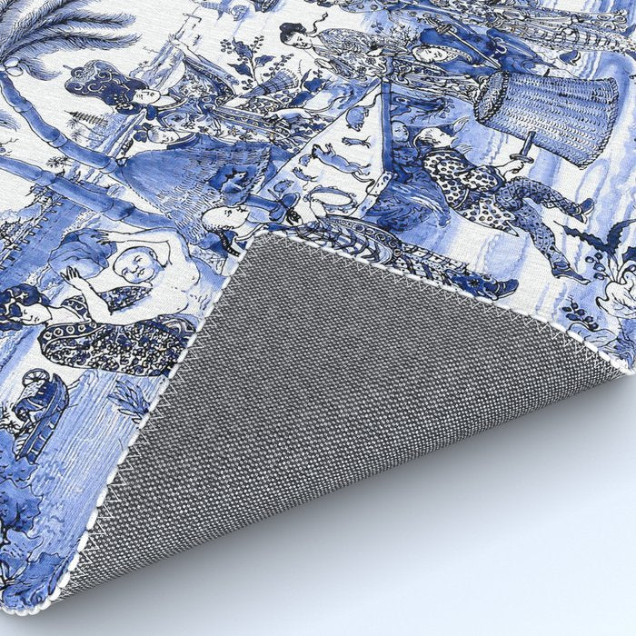 Chinoiserie Blue Landscape Rug Gallery Image 4