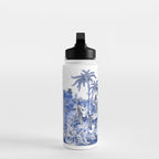 Chinoiserie Blue Landscape Water Bottle Gallery Image 3