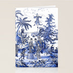 Chinoiserie Blue Landscape Stationery Card Gallery Image 2