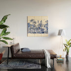 Chinoiserie Blue Landscape Wood Wall Art Gallery Image 2