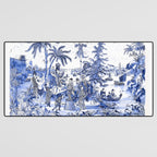 Chinoiserie Blue Landscape Desk Mat Gallery Image 3