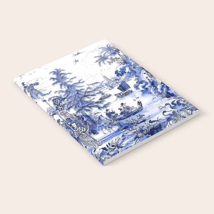 Chinoiserie Blue Landscape Notebook Gallery Image 2