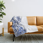Chinoiserie Blue Landscape Throw Blanket Gallery Image 1