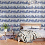 Chinoiserie Blue Landscape Wallpaper Gallery Image 3