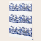 Chinoiserie Blue Landscape Wallpaper Gallery Image 2