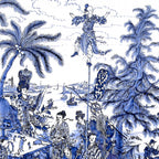 Chinoiserie Blue Landscape Coffee Mug Gallery Image 2