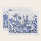 Chinoiserie Blue Landscape Placemat Gallery Image 1
